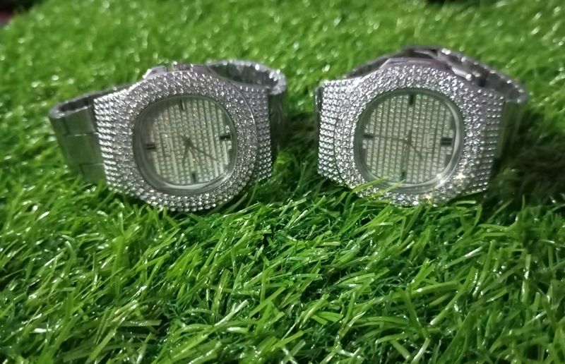 (Pack Of 2) Iced Out Diamond Watch 🔥