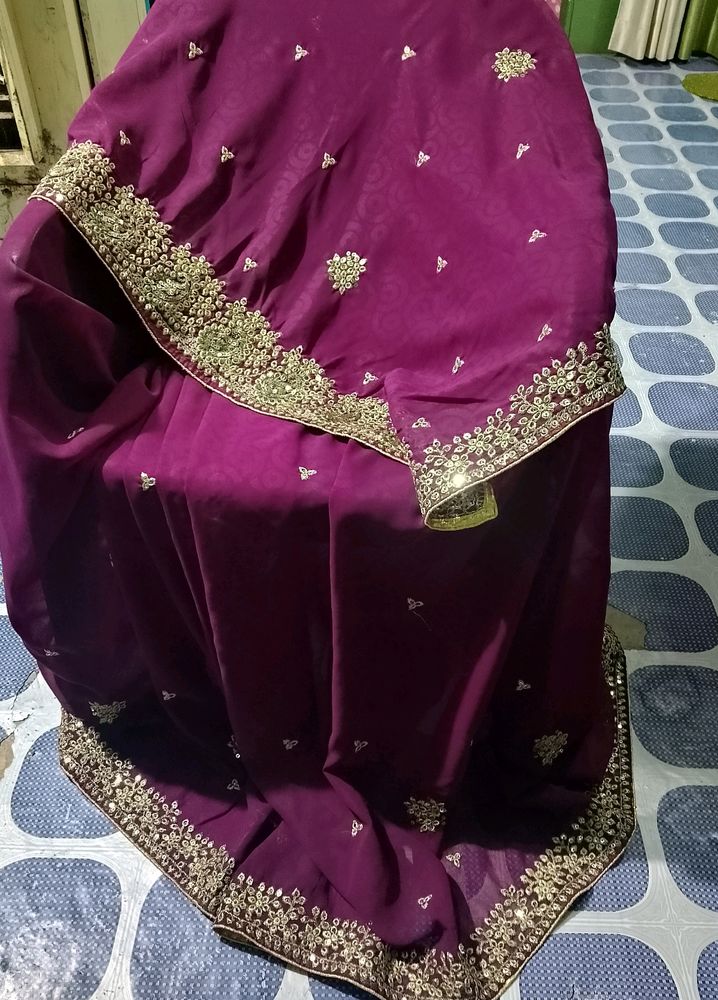 Purple Saree