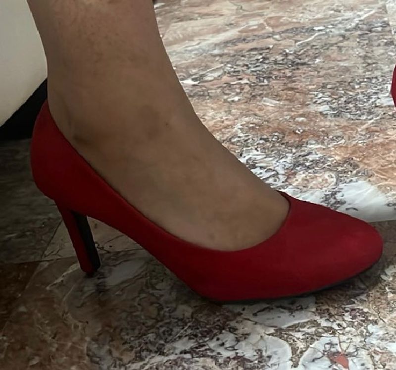 Suede Red Stilettos