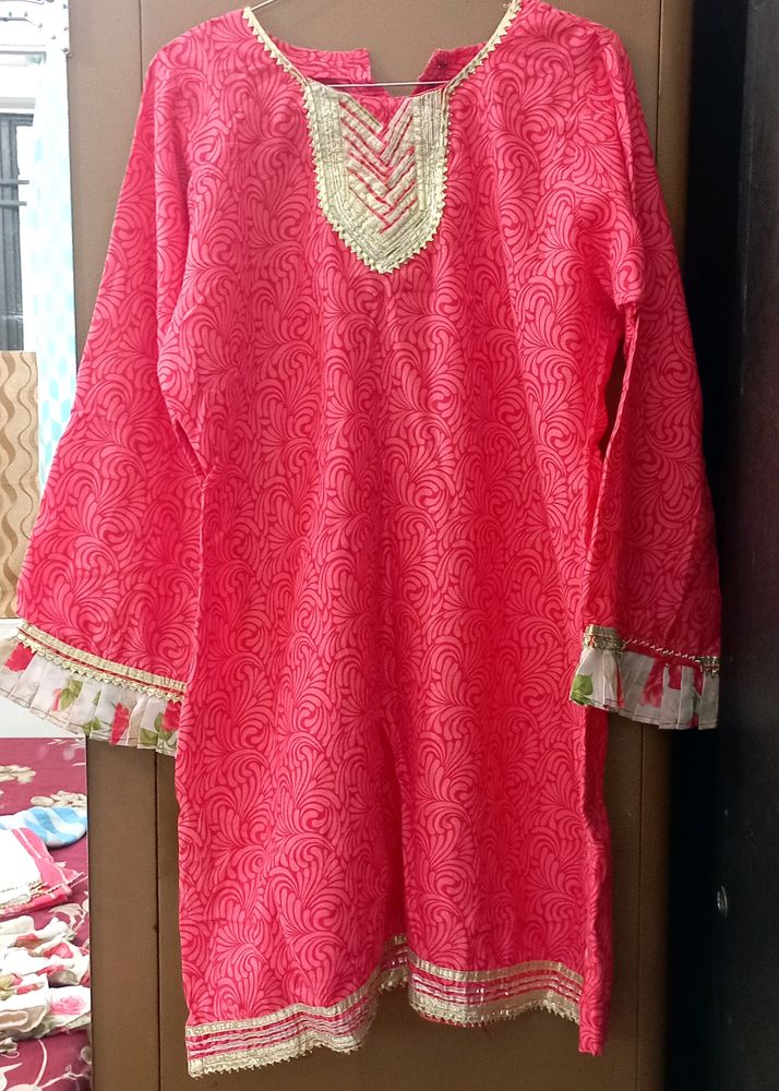 Three Layer Palazo With Kurta And Dupatta