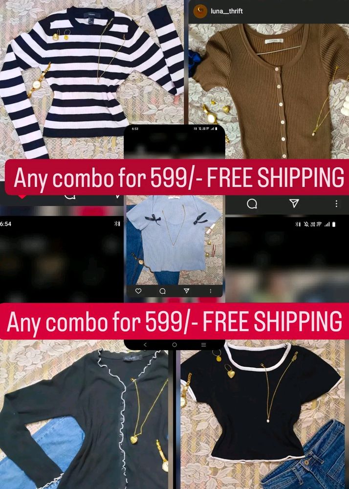 Combo Of Tops For 600/- Only At My Ig