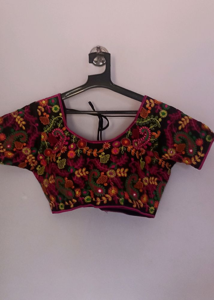 Black Embroidery Blouse