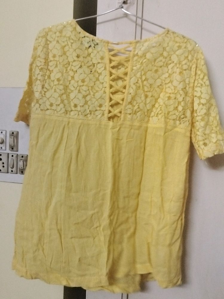 Yellow Lace Top