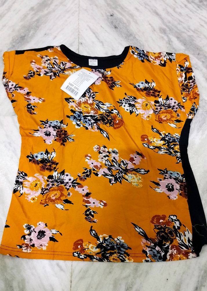 Orange And Dark Blue Womens Top. New Item