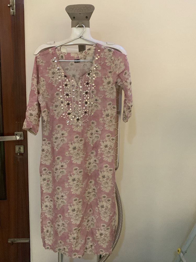 Cotton Jaipuri Hand Work Kurti