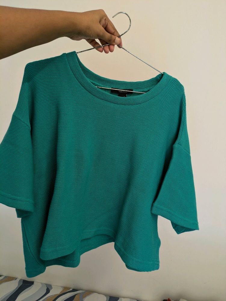 Sea Green Drop Shoulder Top | Forever 21 | Cotton