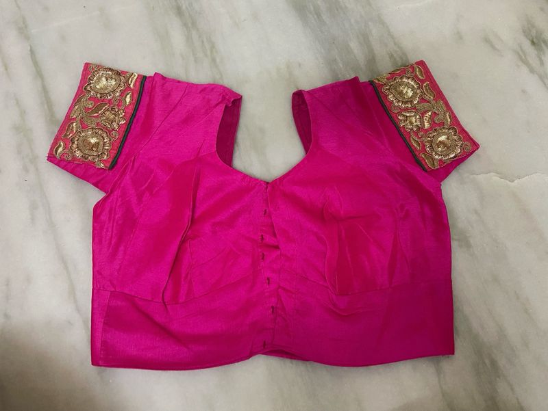 PURE SILK MAGENTA BLOUSE