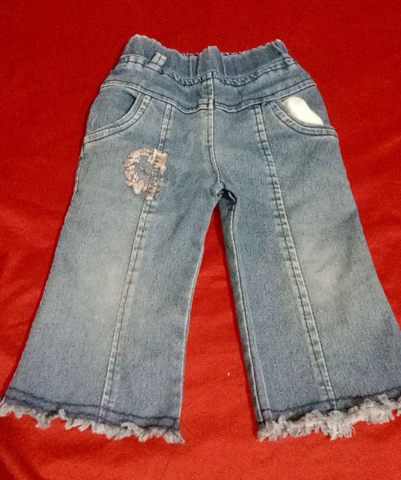 Baby Girls Stylish Straight Pant Jeans