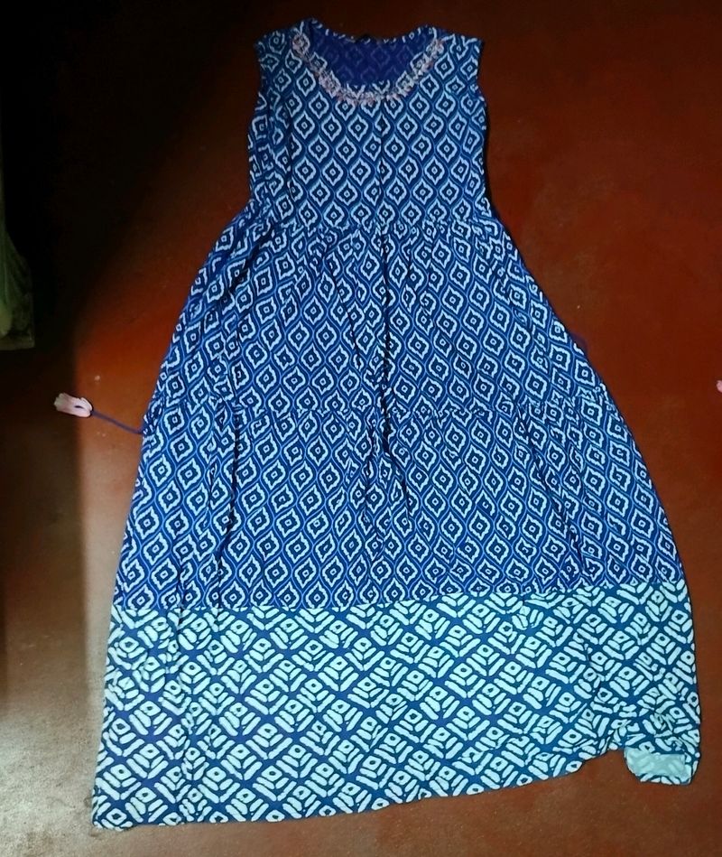 Blue Dress(Ankle Length)