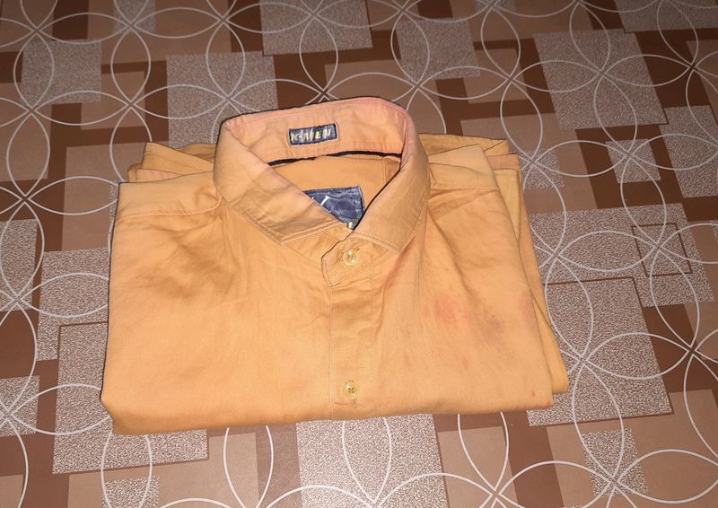 Yellow Full Sleeve Shirt For Men