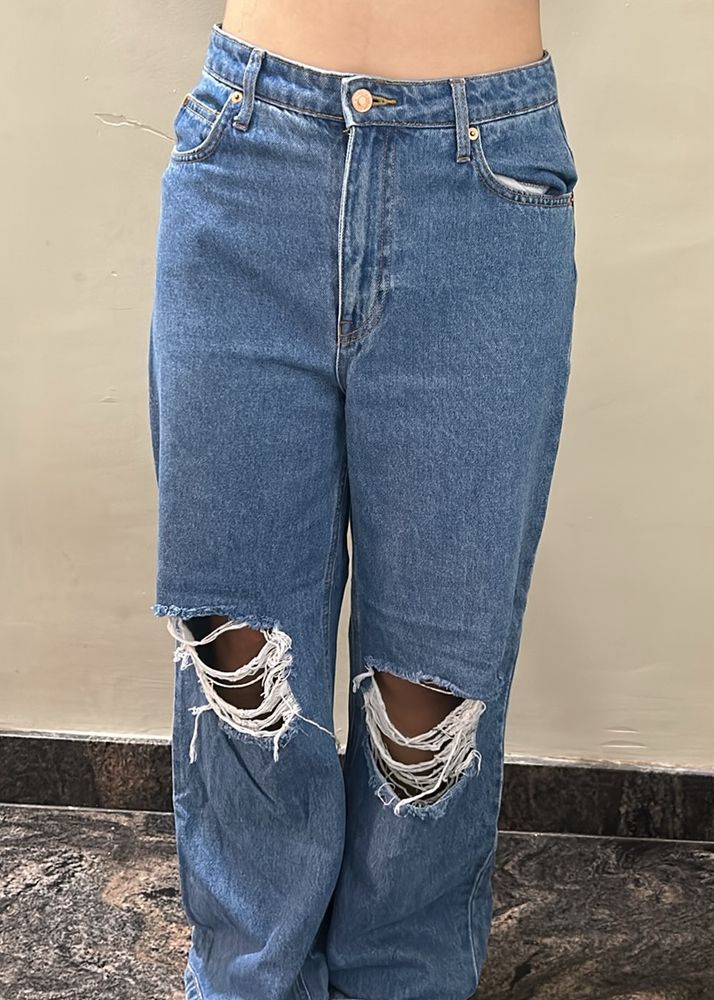 H&M Baggy  Ripped Jeans