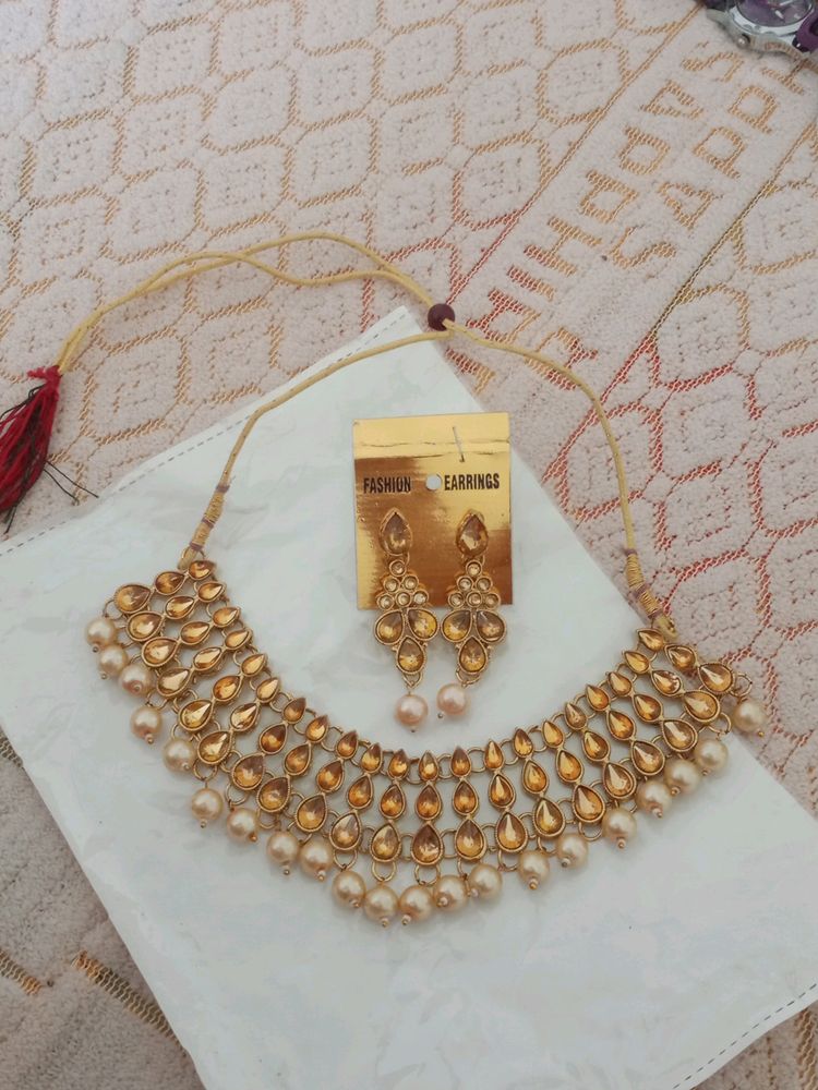 Cream Pearl Jewellery Set