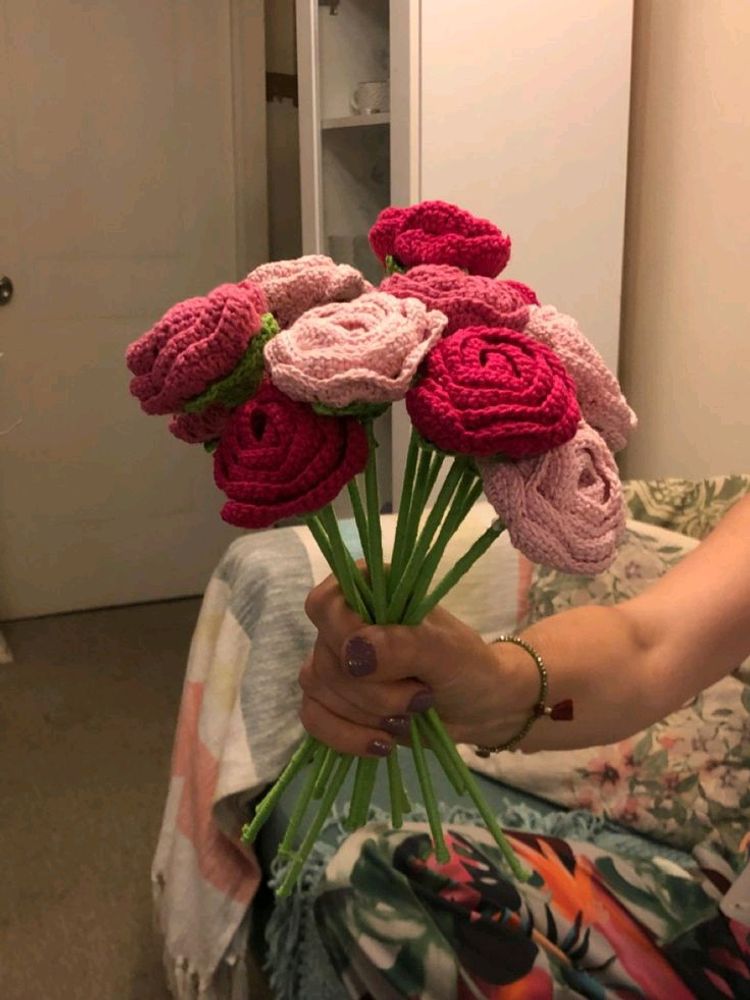 Crochet Rose (Bouquet Of 7)