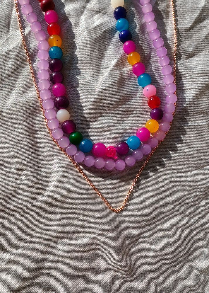 3 Layered Beaded Necklace 🎀