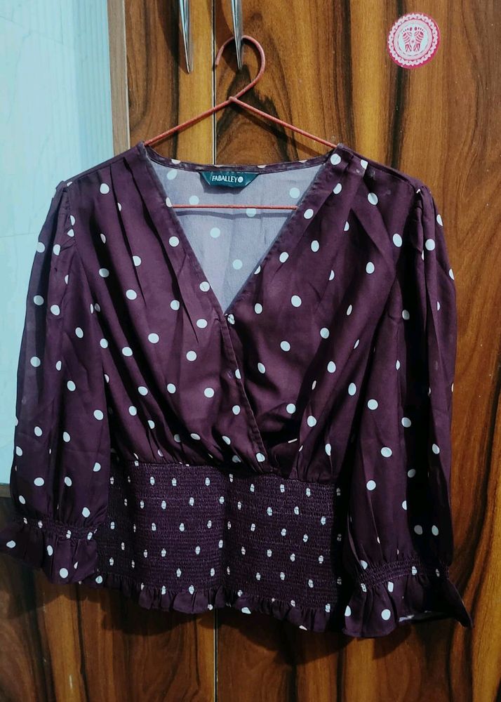 White polka dot Tunic