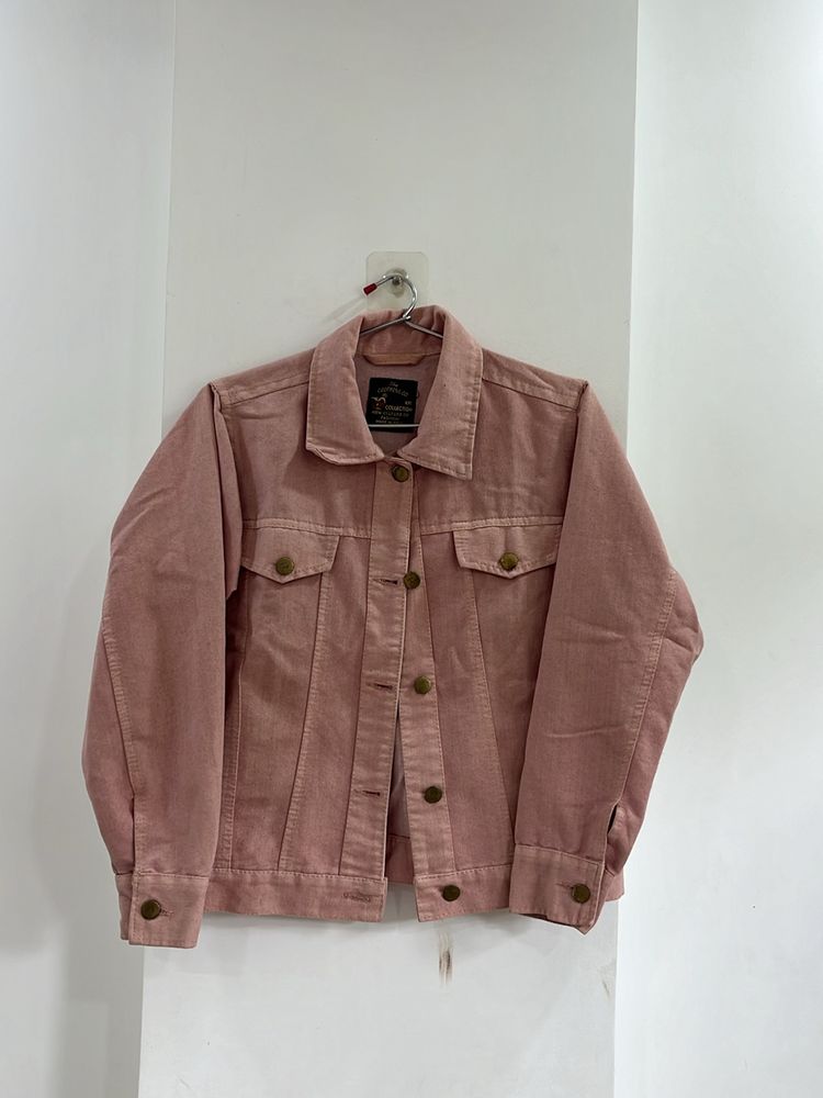 Denim Jacket- Peach