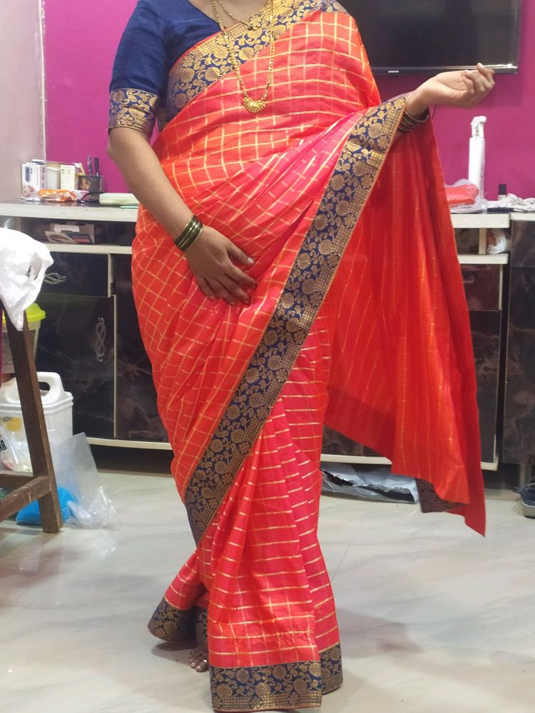 Price Drop📣📣📣 Orange Saree