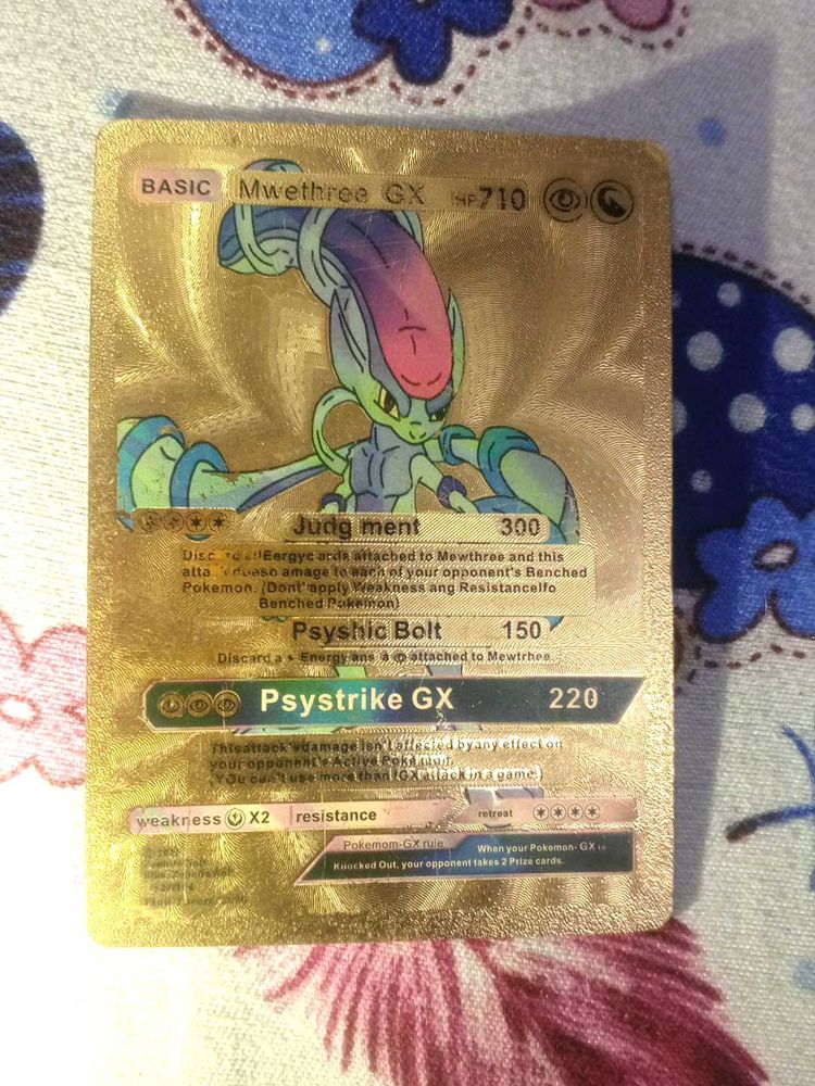 Real Golden Editon Pokemon Card