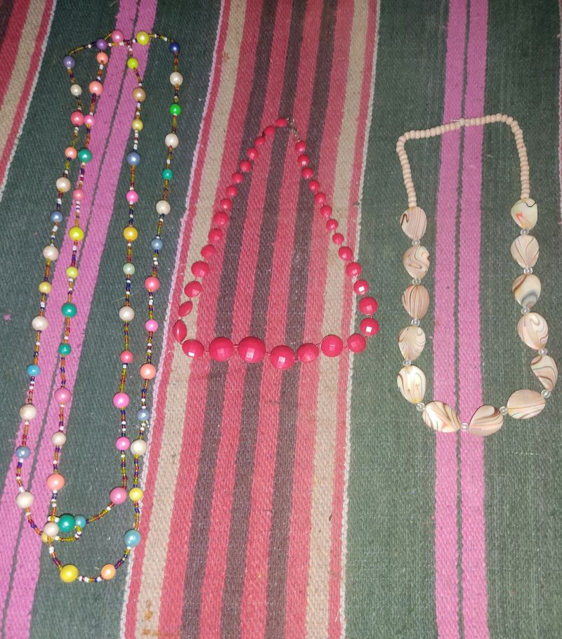 Combo Of 3 Beaded Necklaces