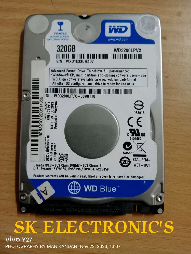 320GB  Hard Disk