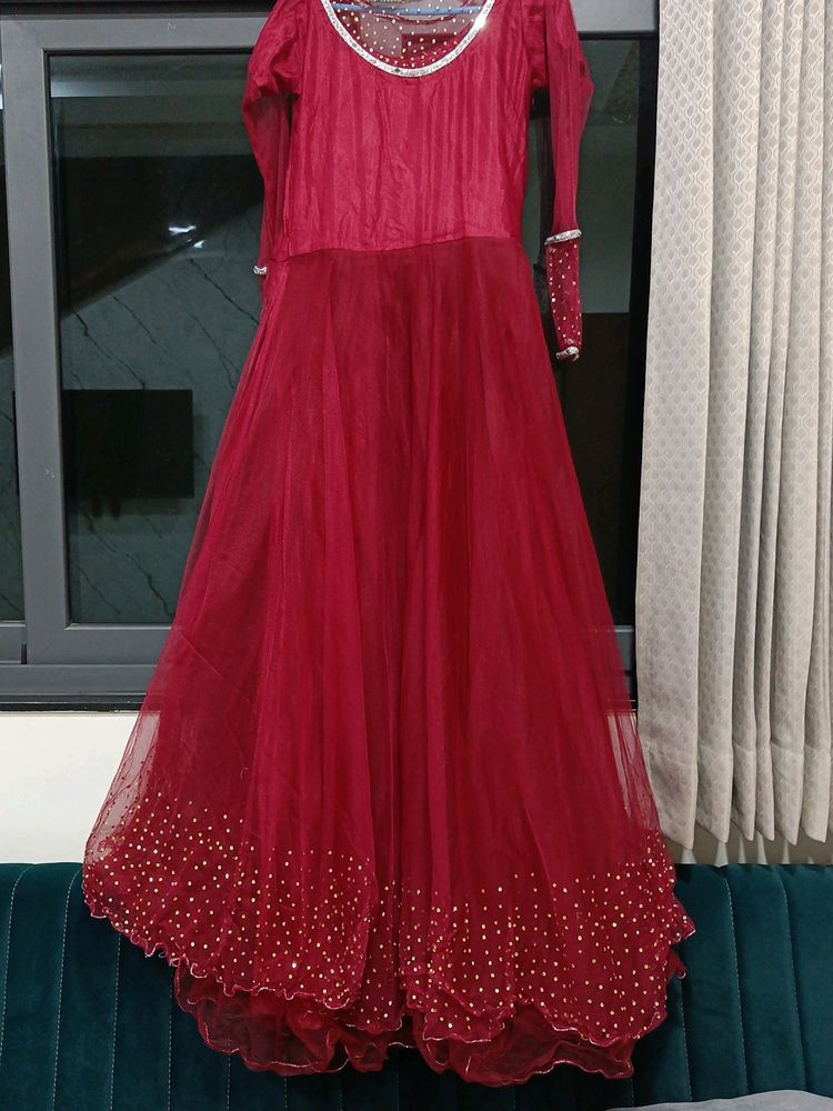 Maroon Ethnic Gown