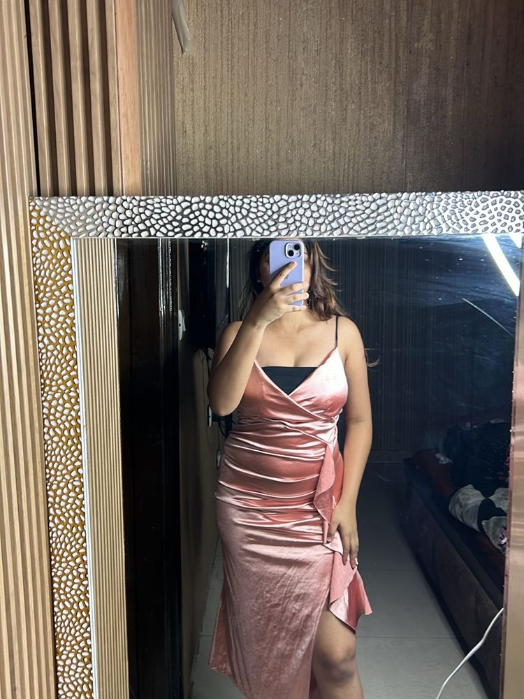 Long Satin Party Dress