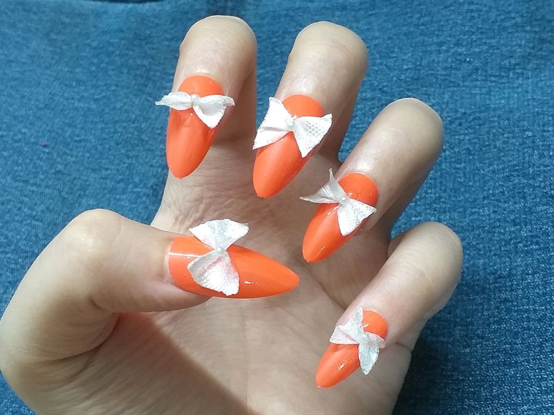 Press On Nails(Cupid's Bow-Coral)
