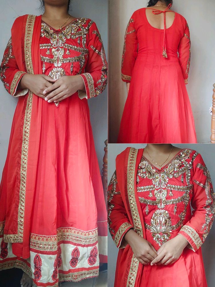 2 Anarkali suit combo (blue &red)