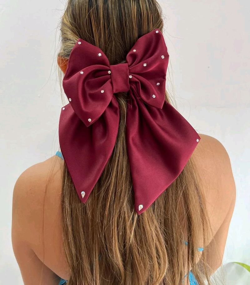 Pearl Big Bow 💗 ( Other Colour Available)