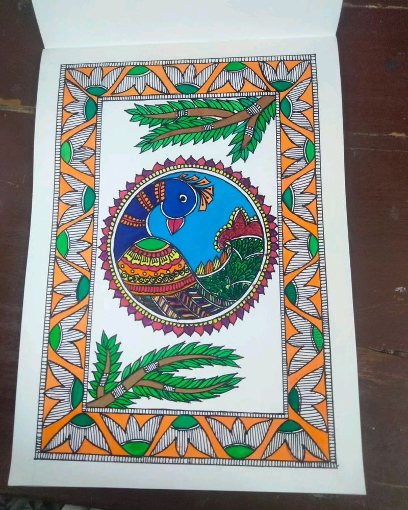 Mithila Painting Without Frame