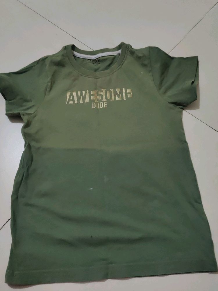 Max T Shirt Of Nice Look...Dark Green Coloured