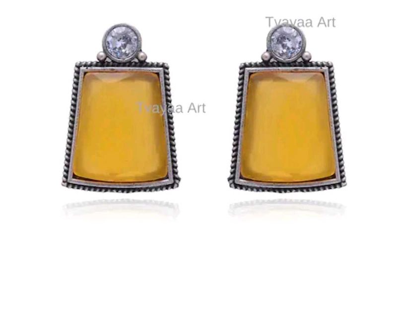 Yellow Crystal Earings