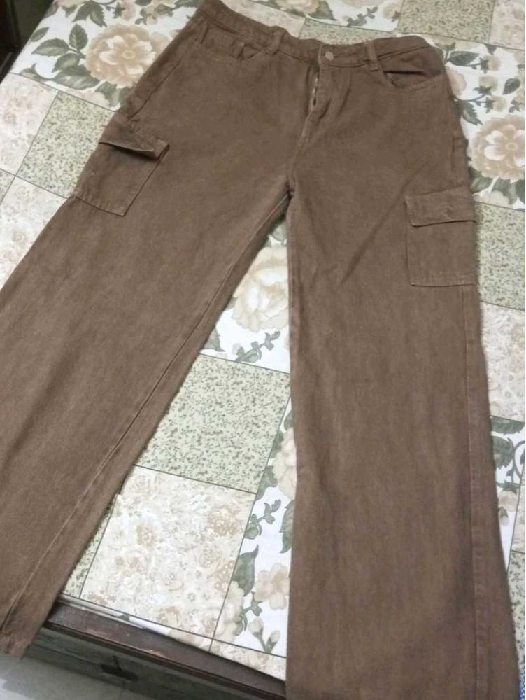 Brown Cargo Jeans