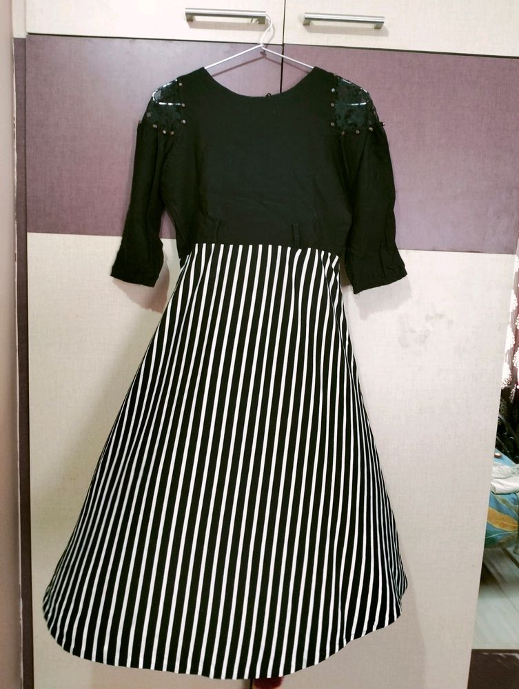 Black And White Western Frock