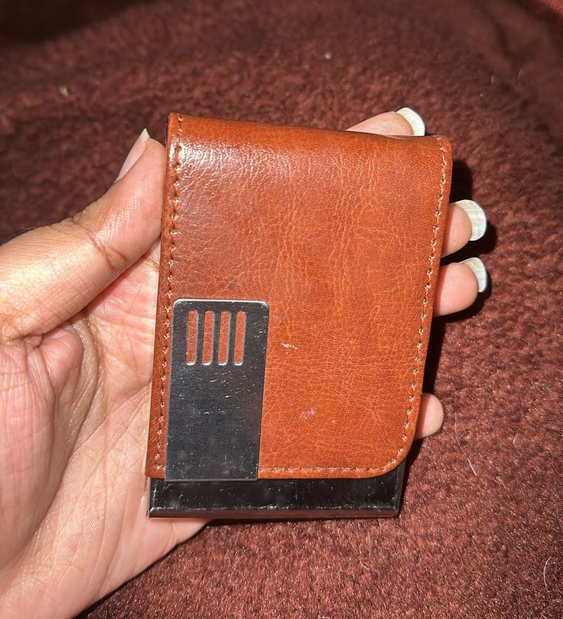 Metal Leather Card/ Tabac*co Holder