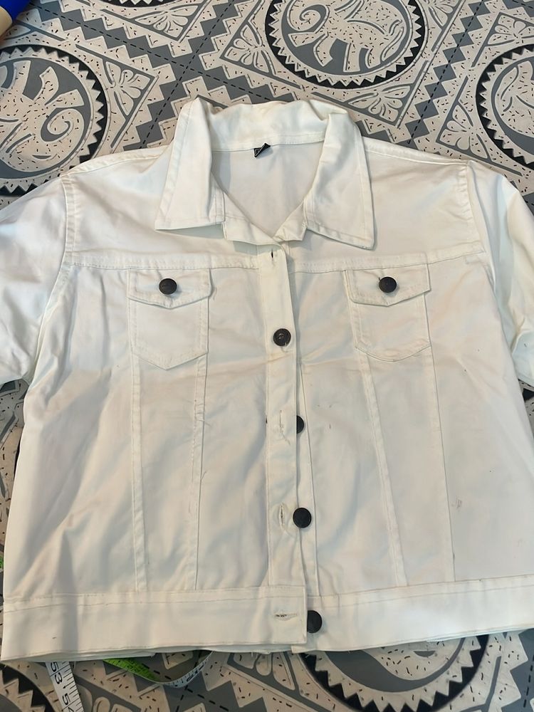 Beautiful White  jacket With Stains (washable)