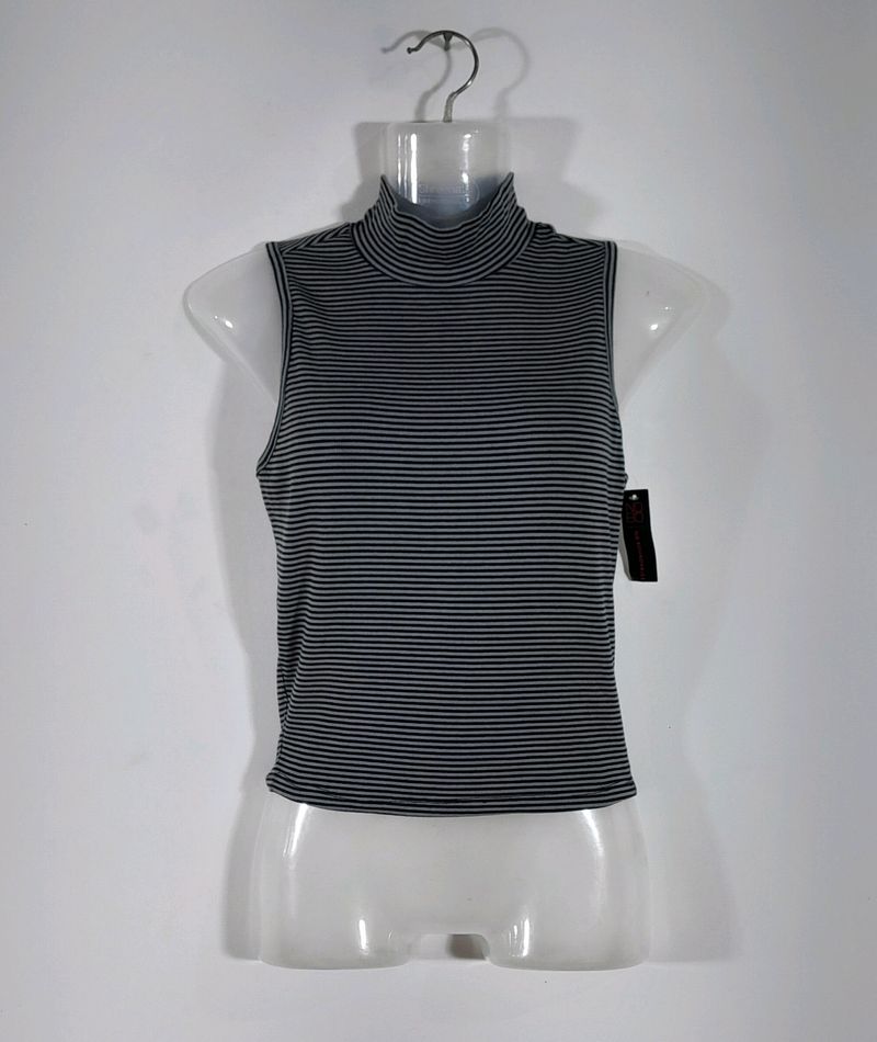 Grey & Black Stirpes Top (Girls)