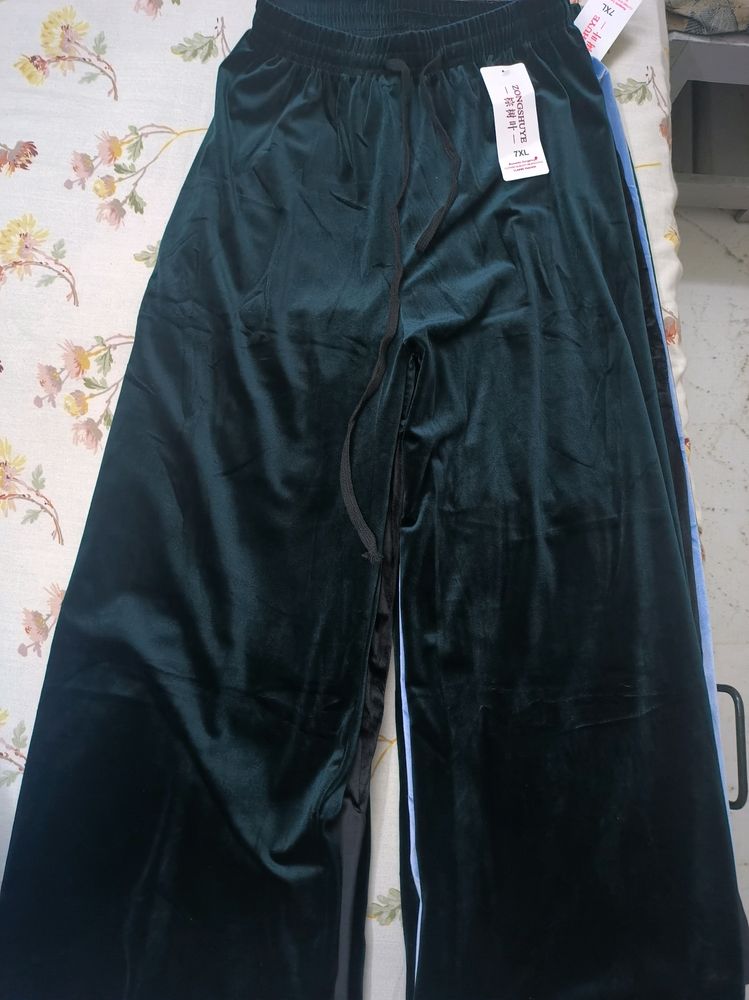 Dark Green Velvet Pants NEW