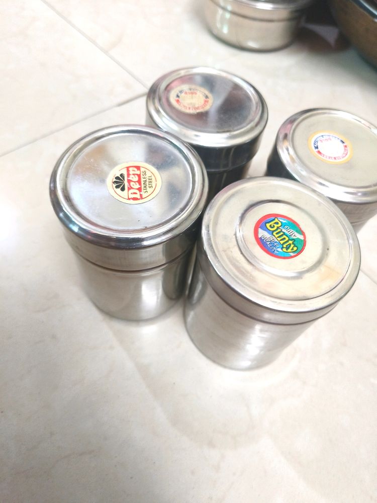 🆕4 Beautiful Stainless Steel Container