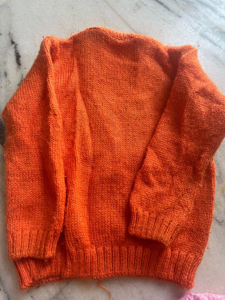 Orange Knitted Sweater