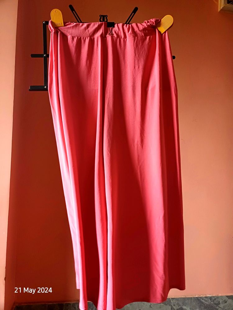 💖Bright Red Silk Palazo