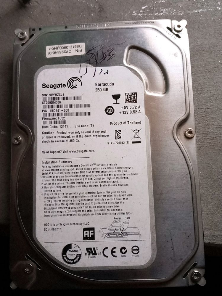 Hard Disk 250 GB