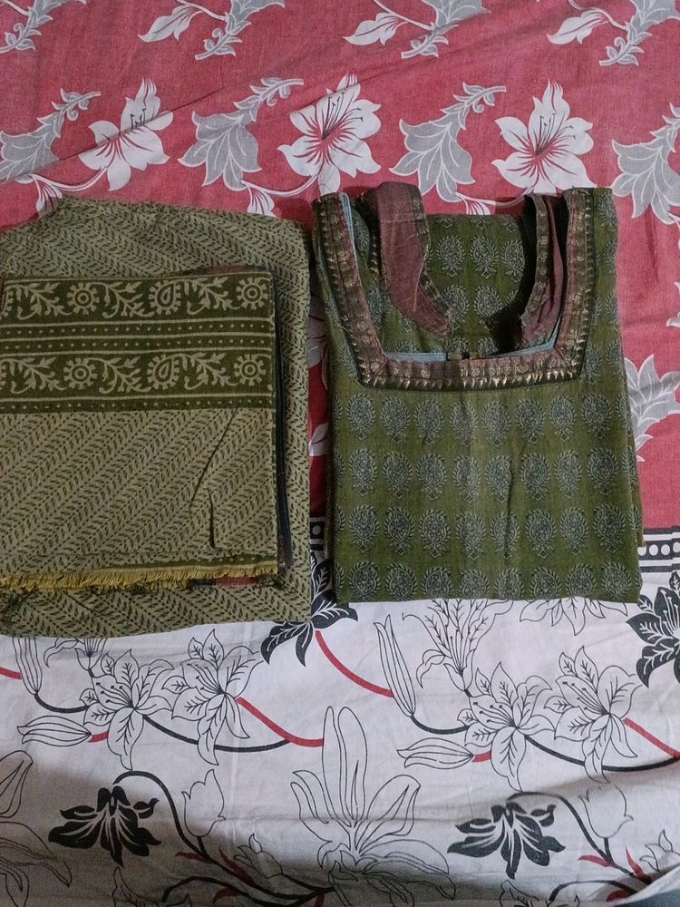 Olive Green Kurta Set