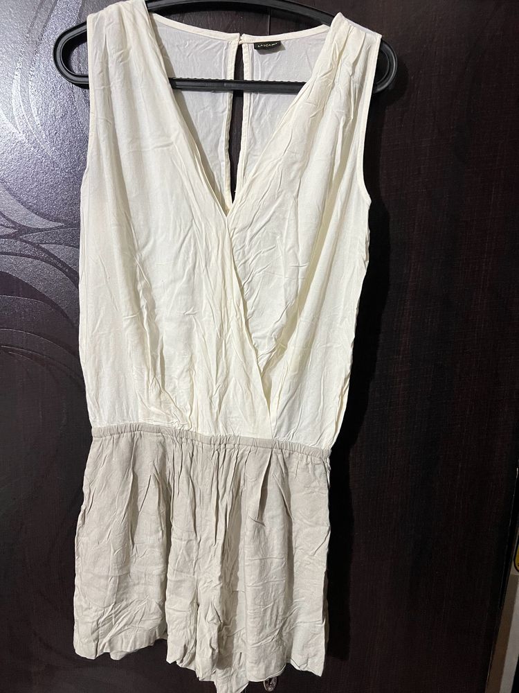 White Romper -Medium