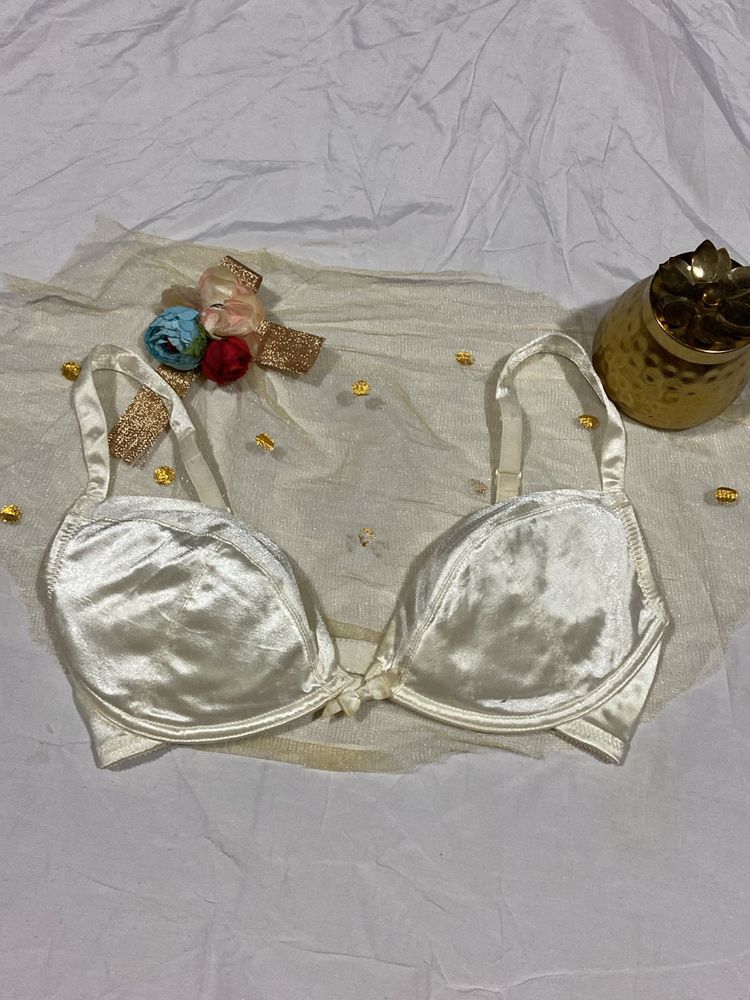 Satin Silk Look Bra