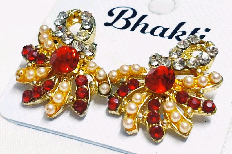 Golden- Red Earings