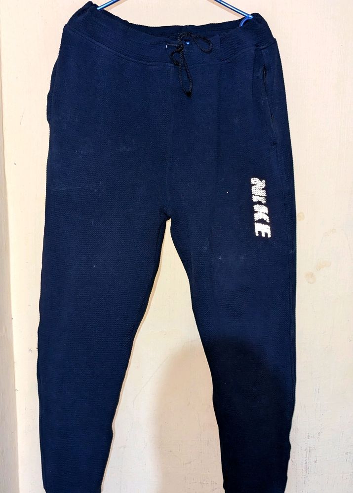 Men Navy Blue Track Pant