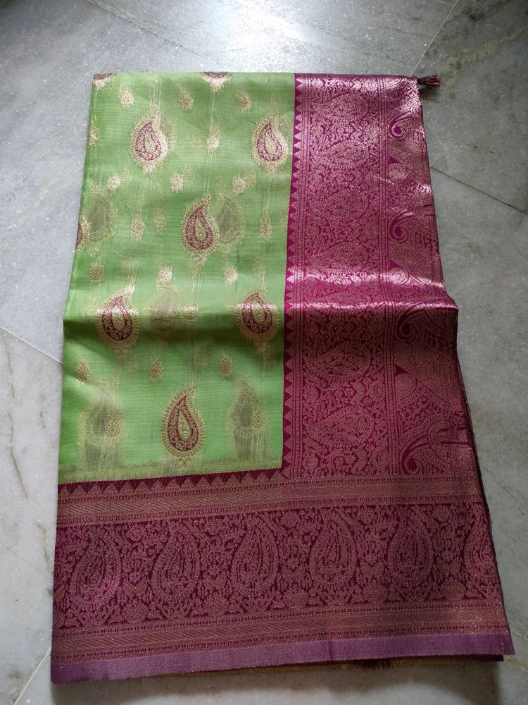 New Soft Cotton Linen Saree