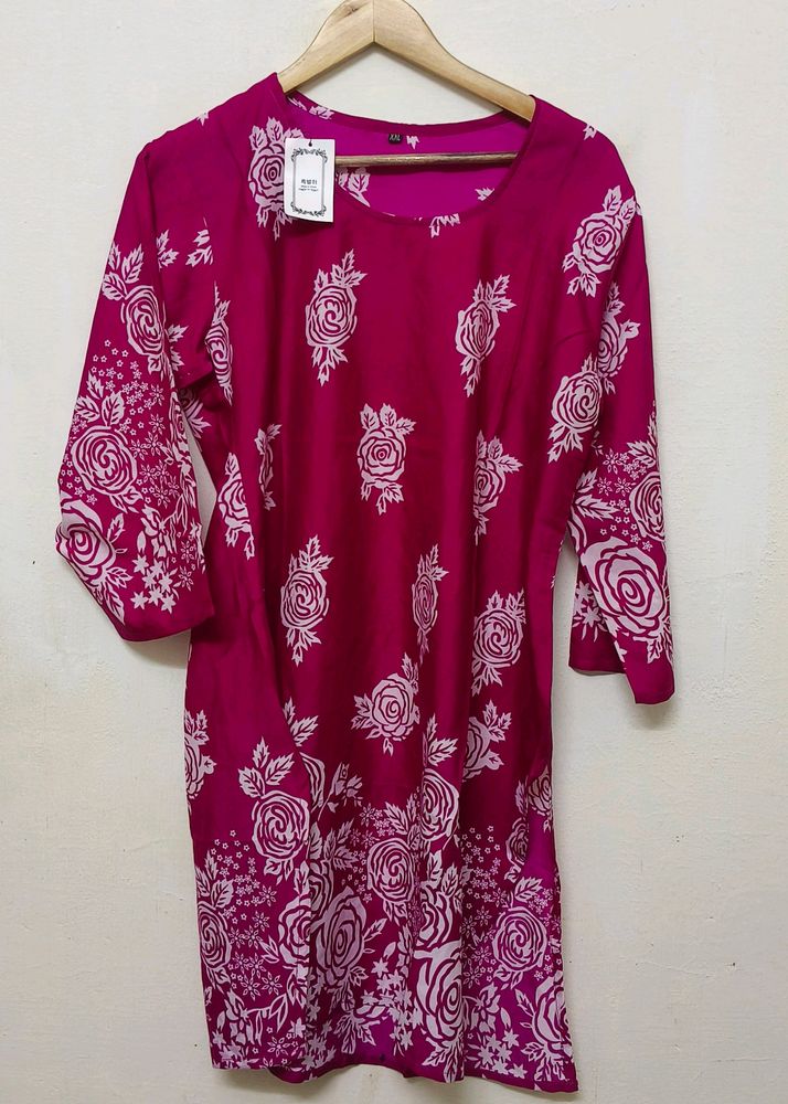 Trendy New Pink Kurti For Women