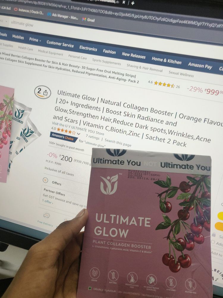 Ultimate Glow Nature Collage Booster Orange Flavor